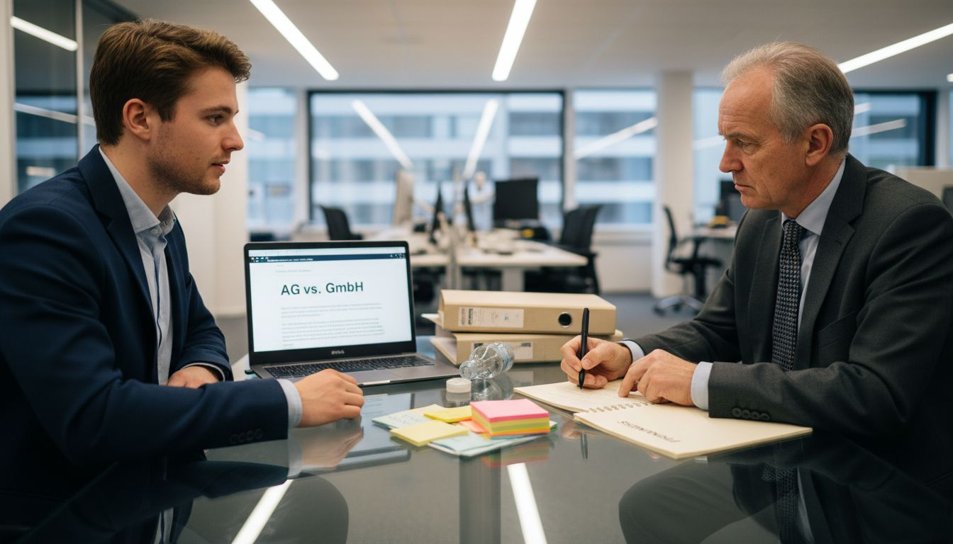 Entrepreneur and advisor discuss Swiss company types