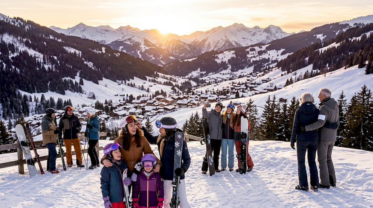 Geneva ski transfer vehicles side by side