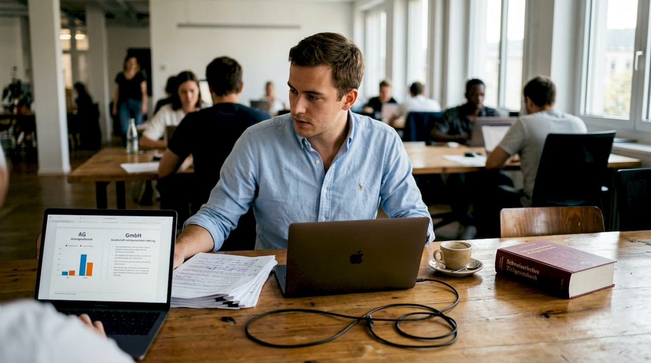 Founder compares AG and GmbH paperwork