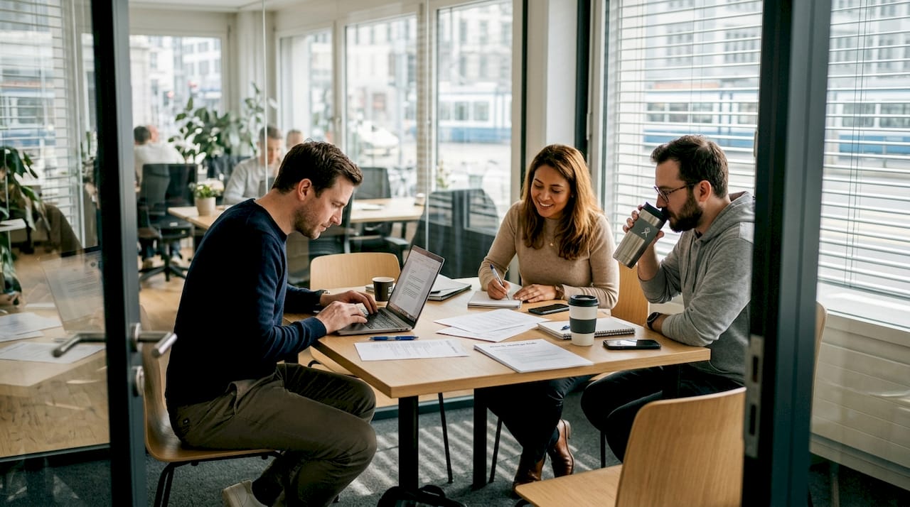 Swiss founders meeting about company formation