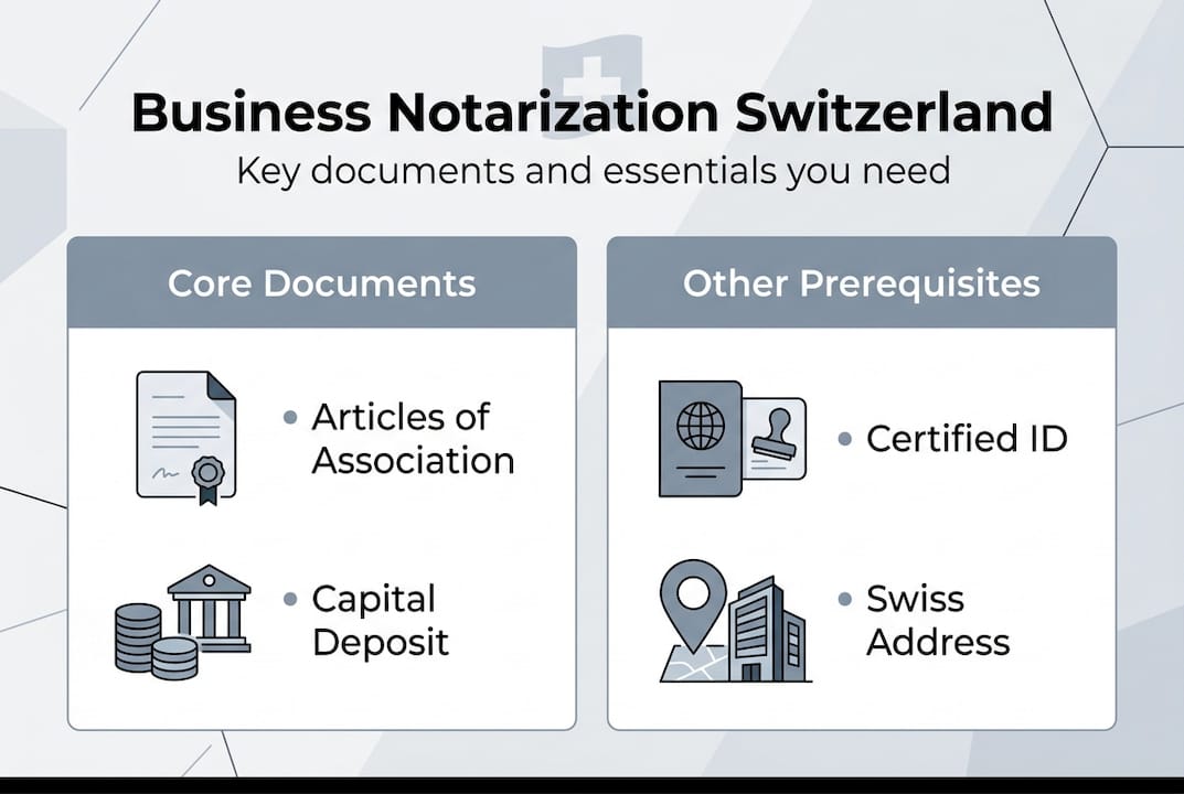 Infographic Swiss notarization essential documents
