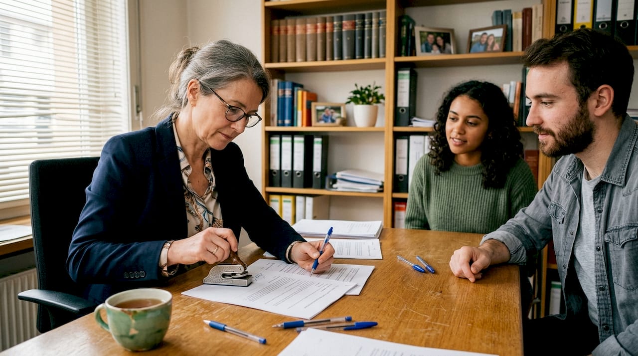 Swiss notary reviews founders’ legal documents