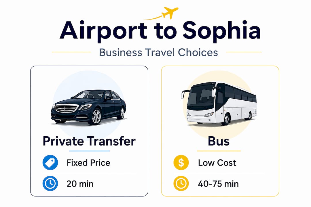 Infographic comparing transfer options from Nice Airport