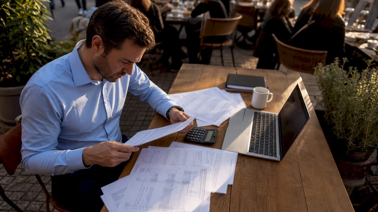 Investor reviewing Swiss double taxation documents