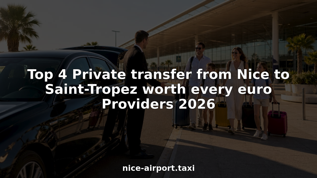 Chauffeur opening car door for family at Nice Airport