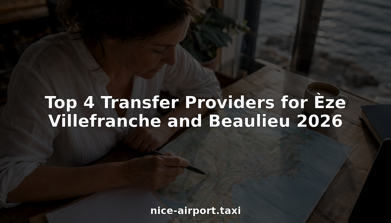 Travel planner reviewing French Riviera transfer routes