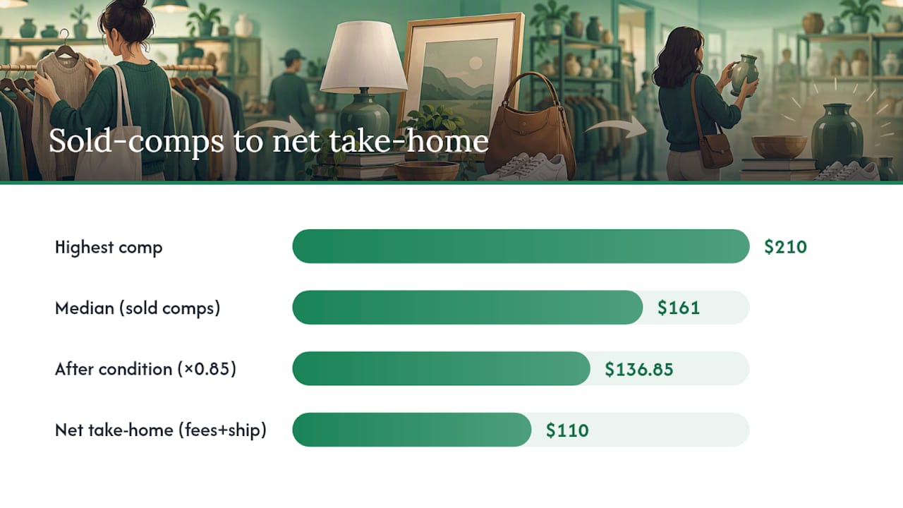 Sold comps to net take-home calculation