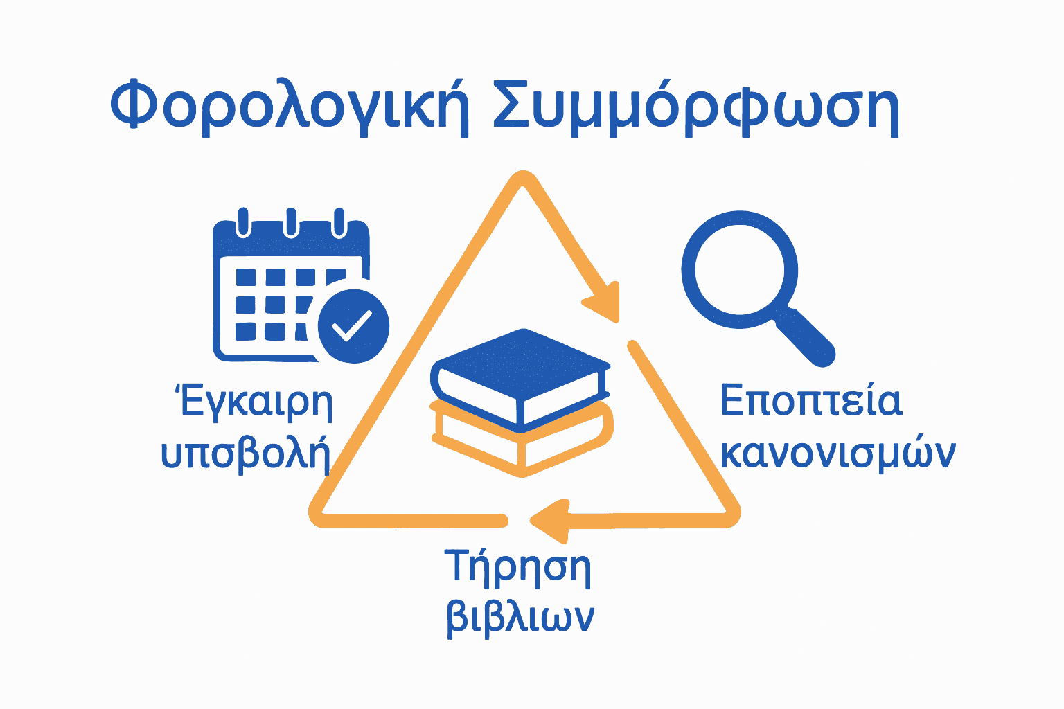 Infographic with icons for timely submission, bookkeeping, monitoring.