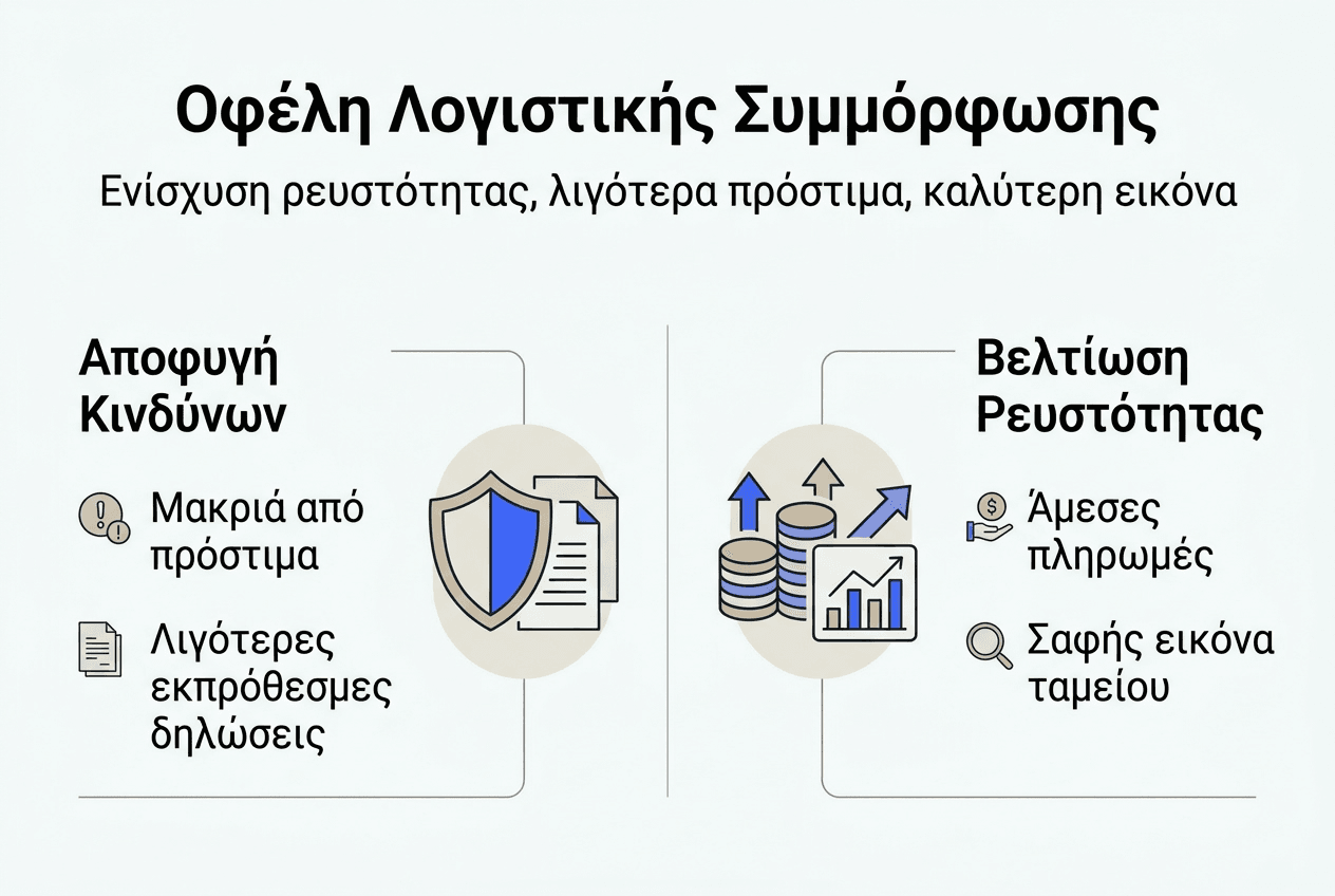 Εικονογράφηση: Τα οφέλη της σωστής τήρησης των λογιστικών υποχρεώσεων