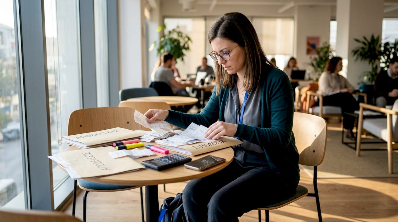 Οργάνωση και τακτοποίηση αποδείξεων και τιμολογίων της επιχείρησης