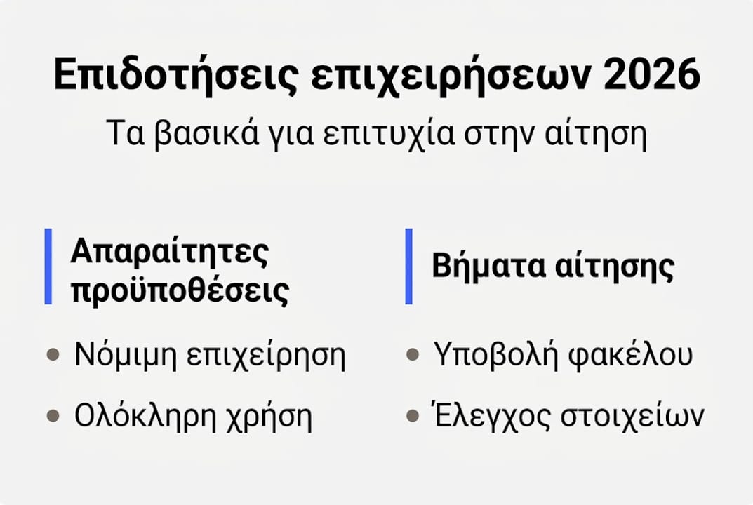 Εικονογραφημένος οδηγός: Τα βασικά βήματα για την επιδότηση της επιχείρησής σας