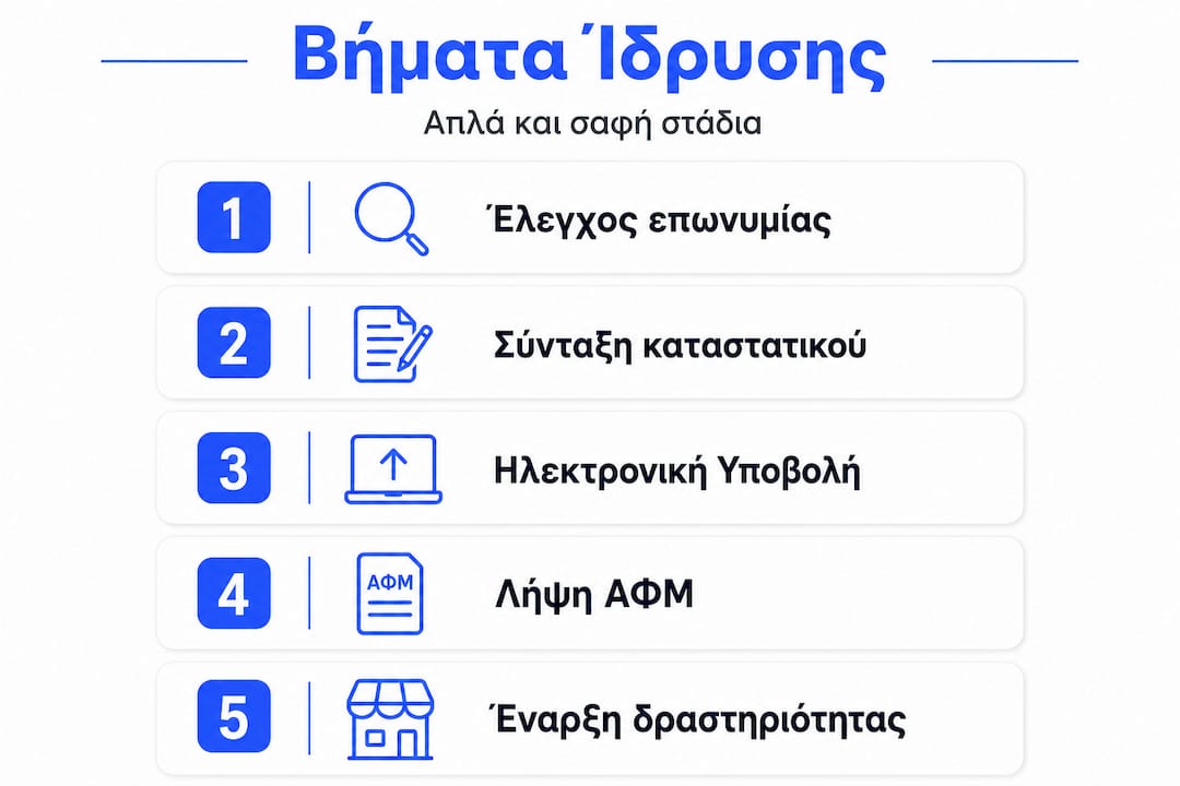 Εικονογραφημένος οδηγός: Τα 5 βασικά βήματα για να ξεκινήσετε τη δική σας επιχείρηση στην Ελλάδα