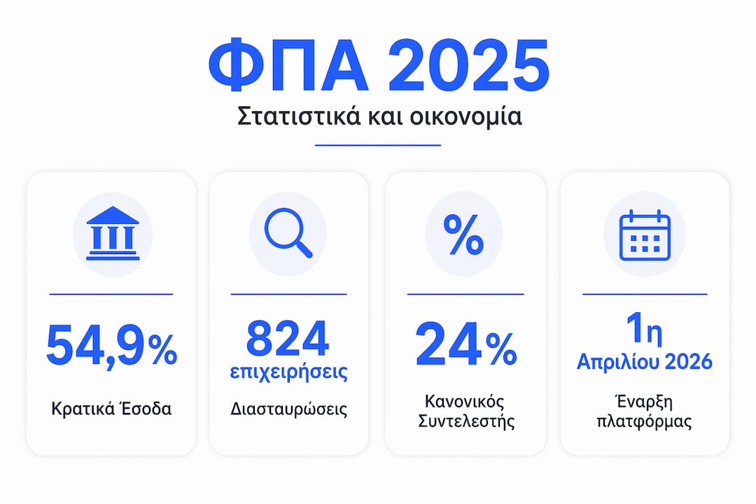 Οδηγός με γραφήματα: Τι αλλάζει στον ΦΠΑ το 2025 και ποιες είναι οι βασικές οικονομικές τάσεις