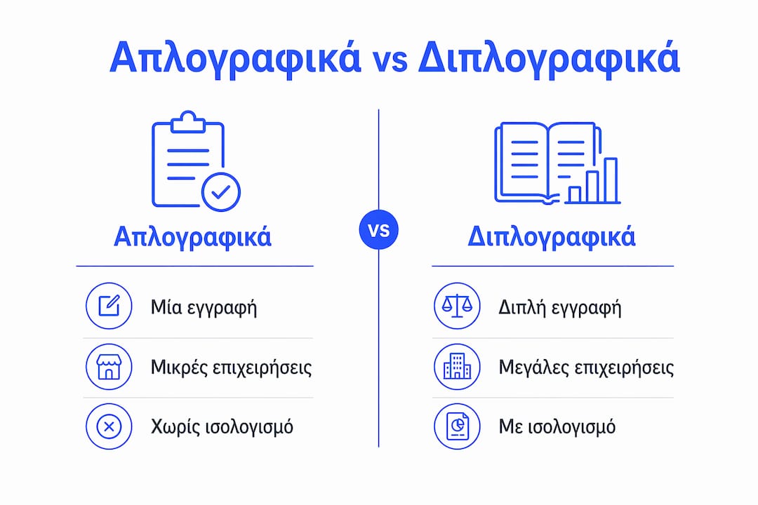 Συγκριτικός οδηγός για τα απλογραφικά και διπλογραφικά βιβλία
