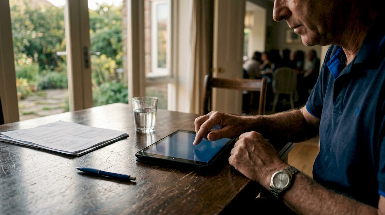Χέρια πλοηγούνται σε tablet, αξιοποιώντας τους ψηφιακούς οδηγούς του ΕΦΚΑ