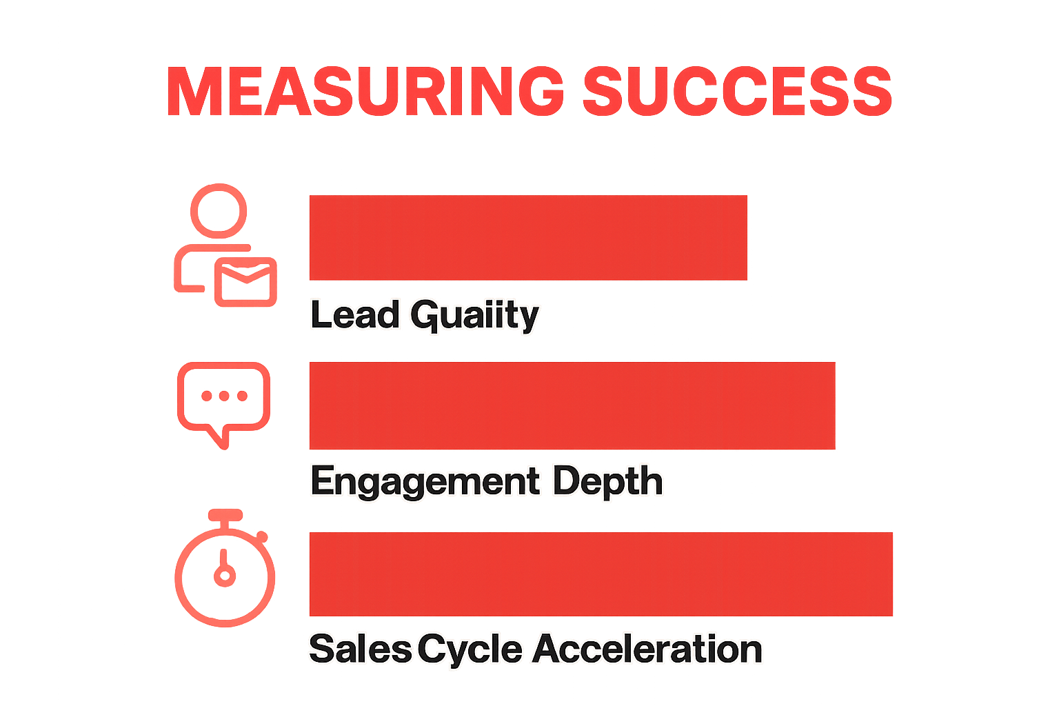 infographic showing three B2B content marketing metrics