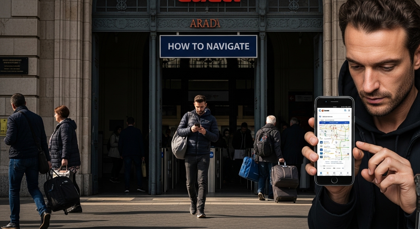 navigate Arad train station