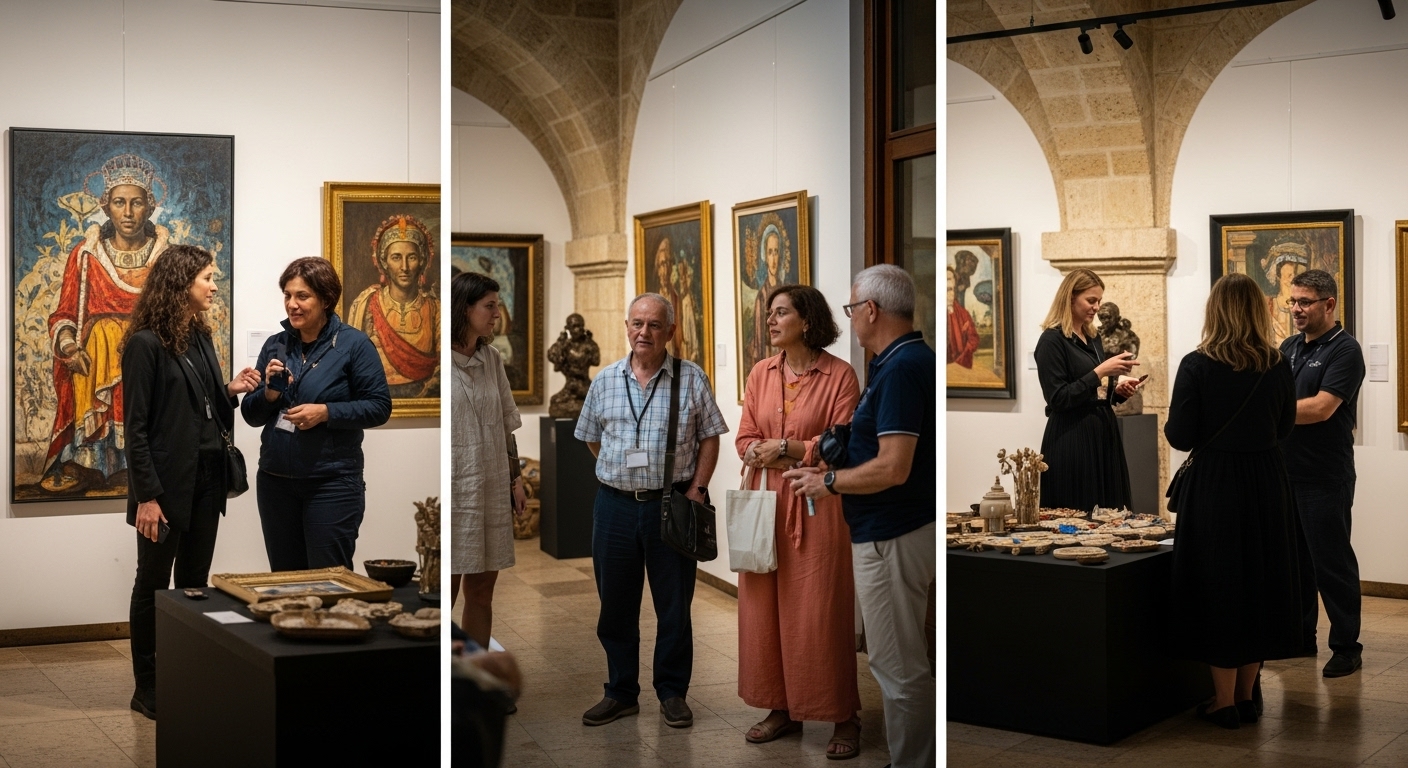 Arad art gallery, Romanian art, gallery visitors