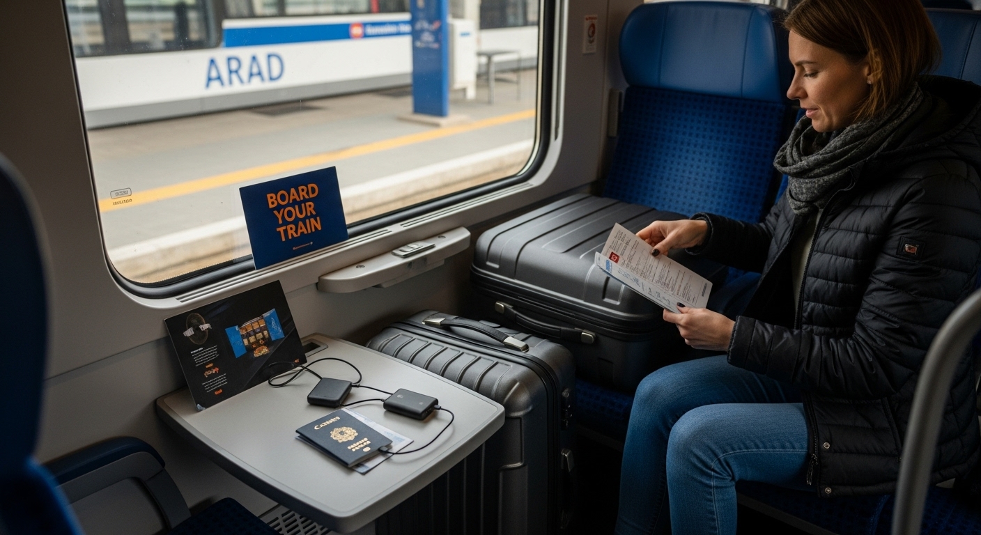 Arad train boarding