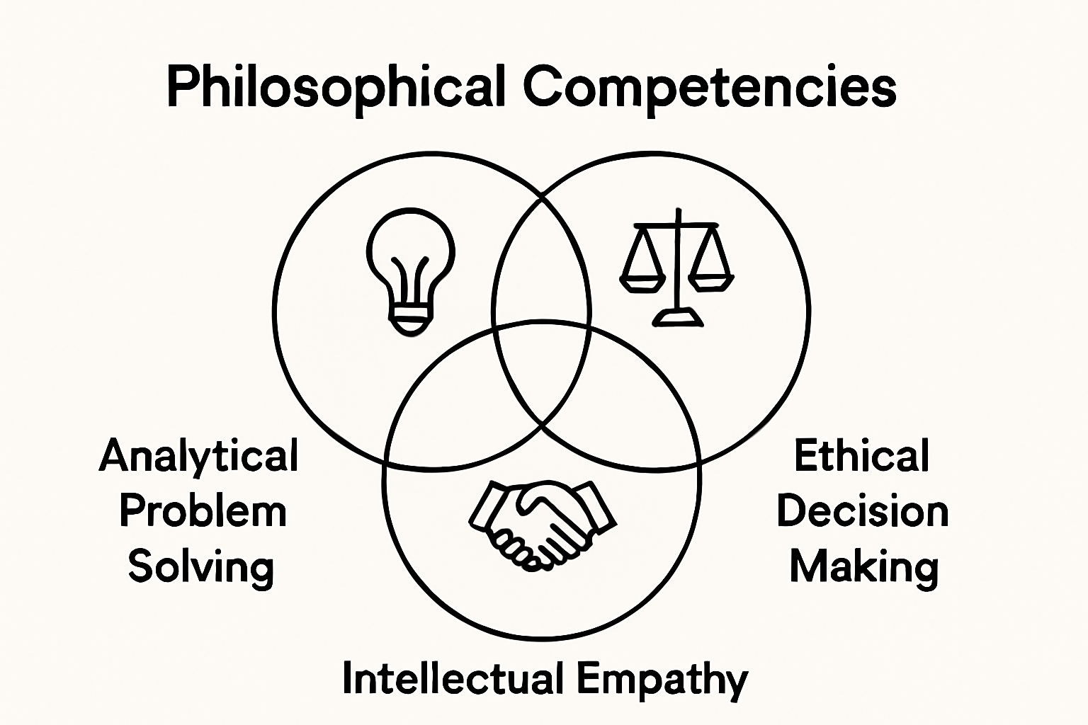 Venn diagram of core philosophy skills