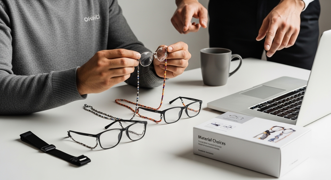 eyewear chain material options