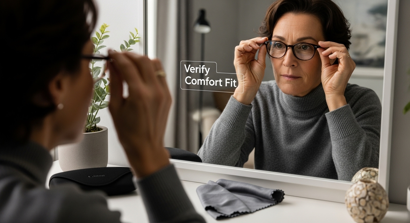 glasses comfort fit checking