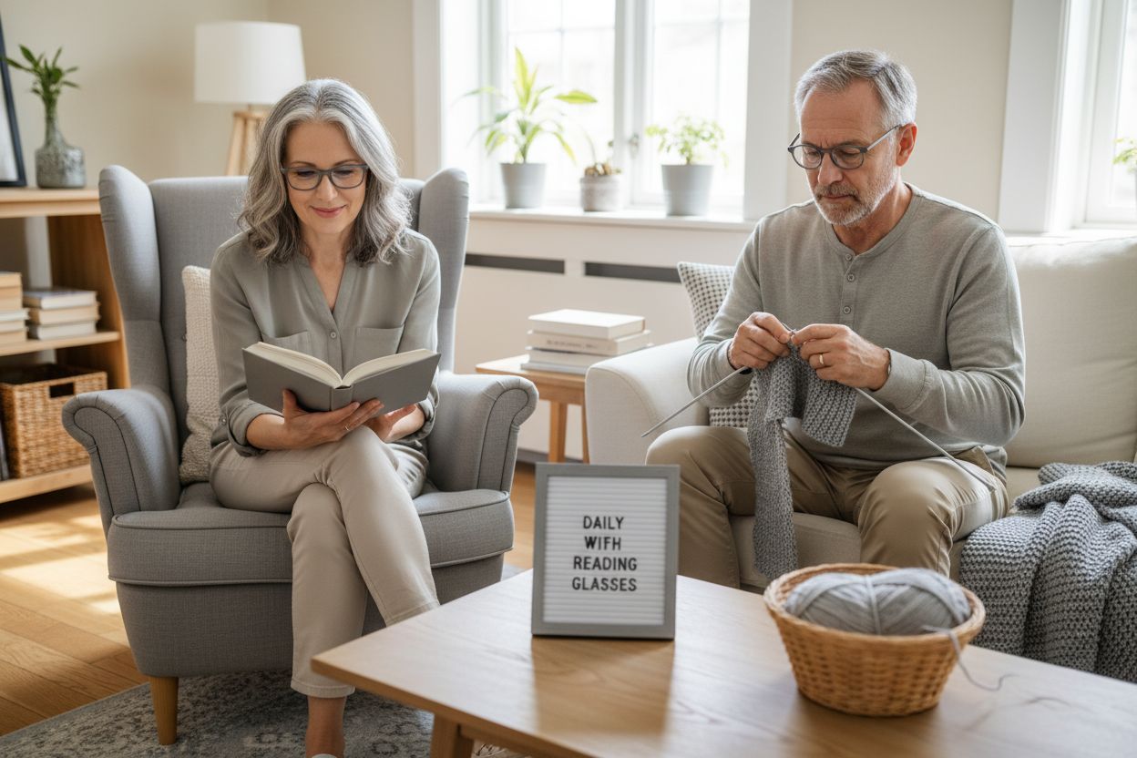 reading glasses daily life