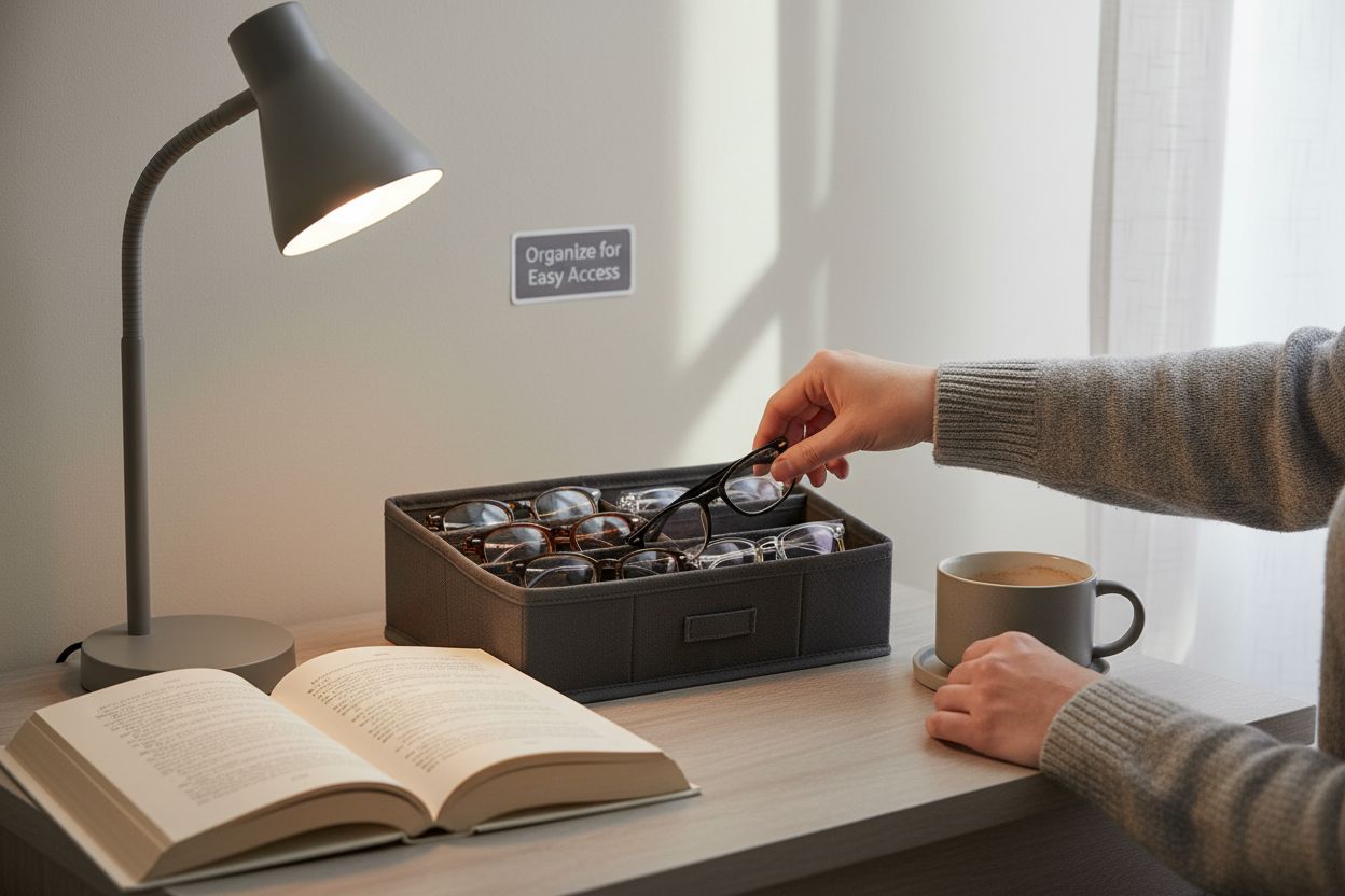 reading glasses organization