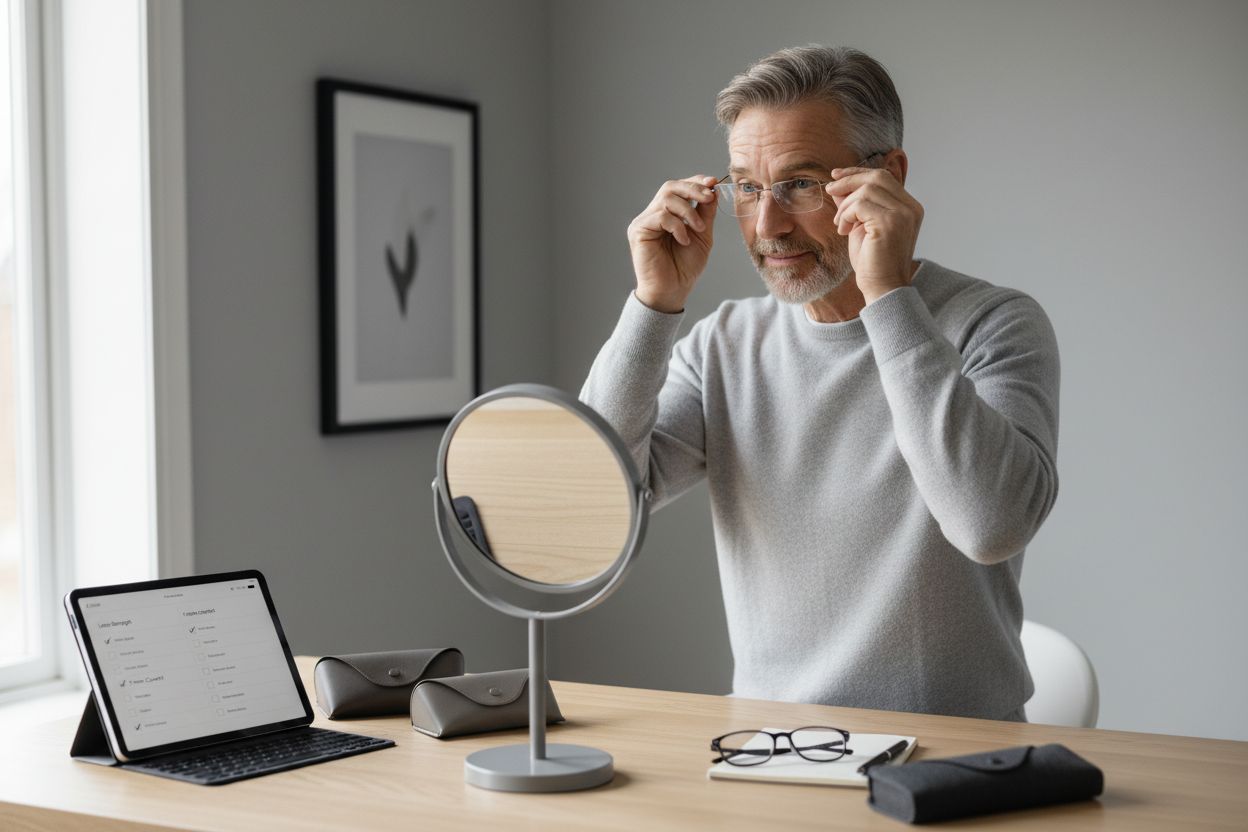 choosing reading glasses, checklist