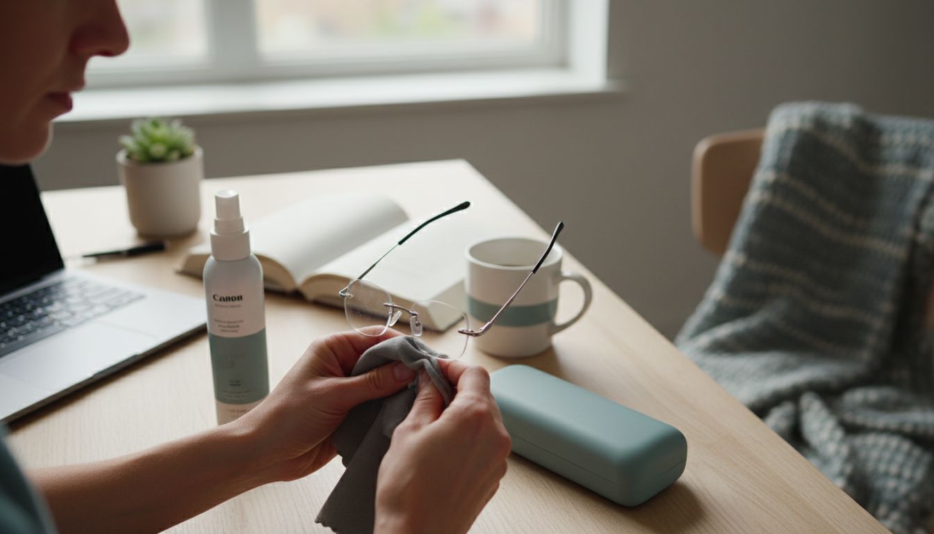 cleaning reading glasses