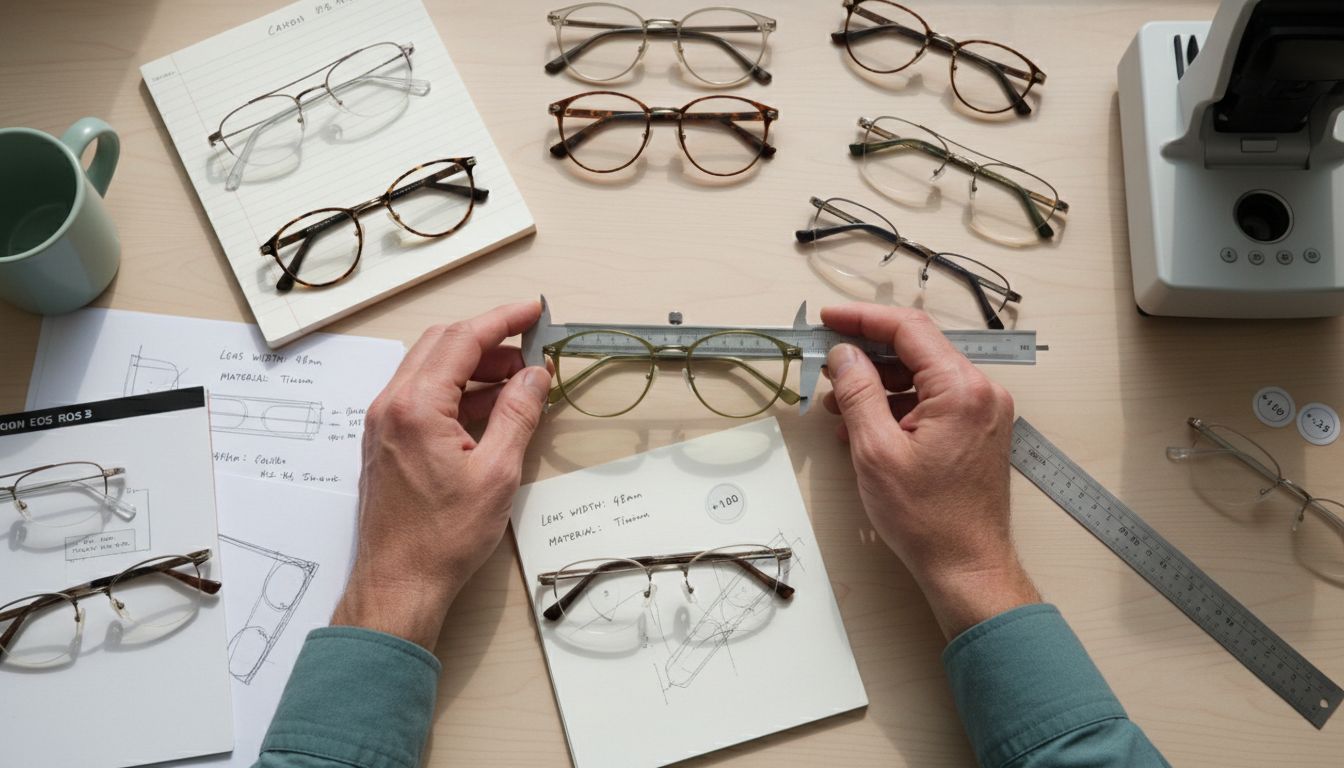 glasses frame measurement