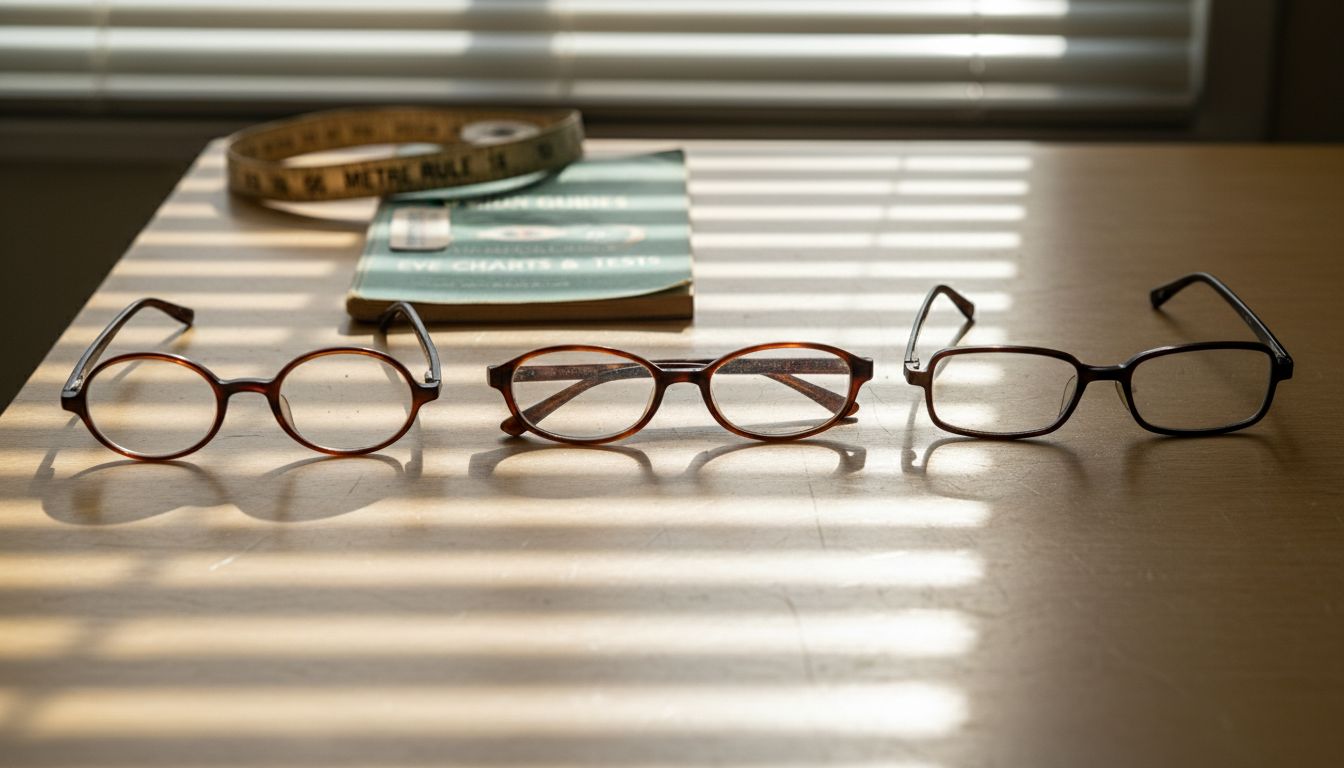 Three glasses with different lens shapes compared