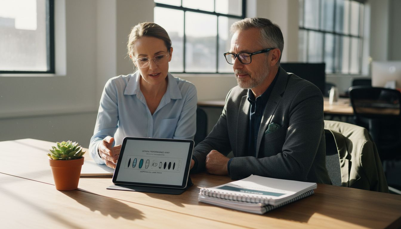 Different reading glasses styles in workspace
