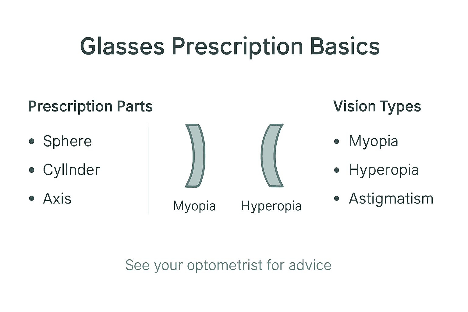 Infographic showing glasses prescription breakdown