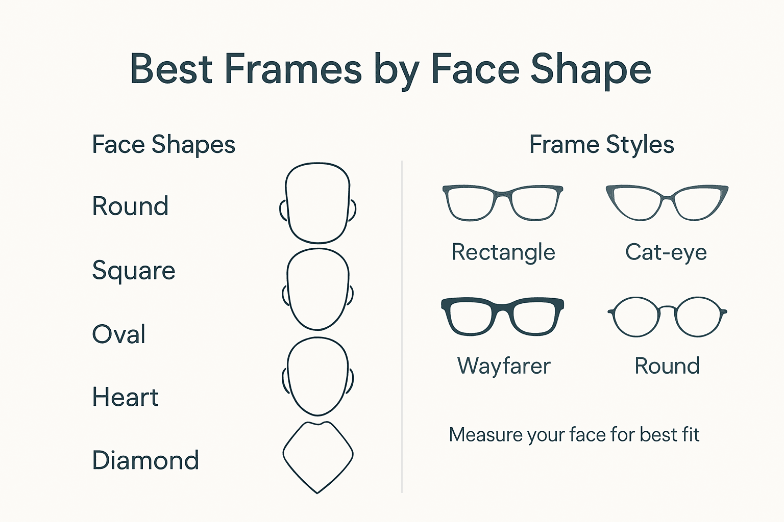 Infographic matches face shapes to frames