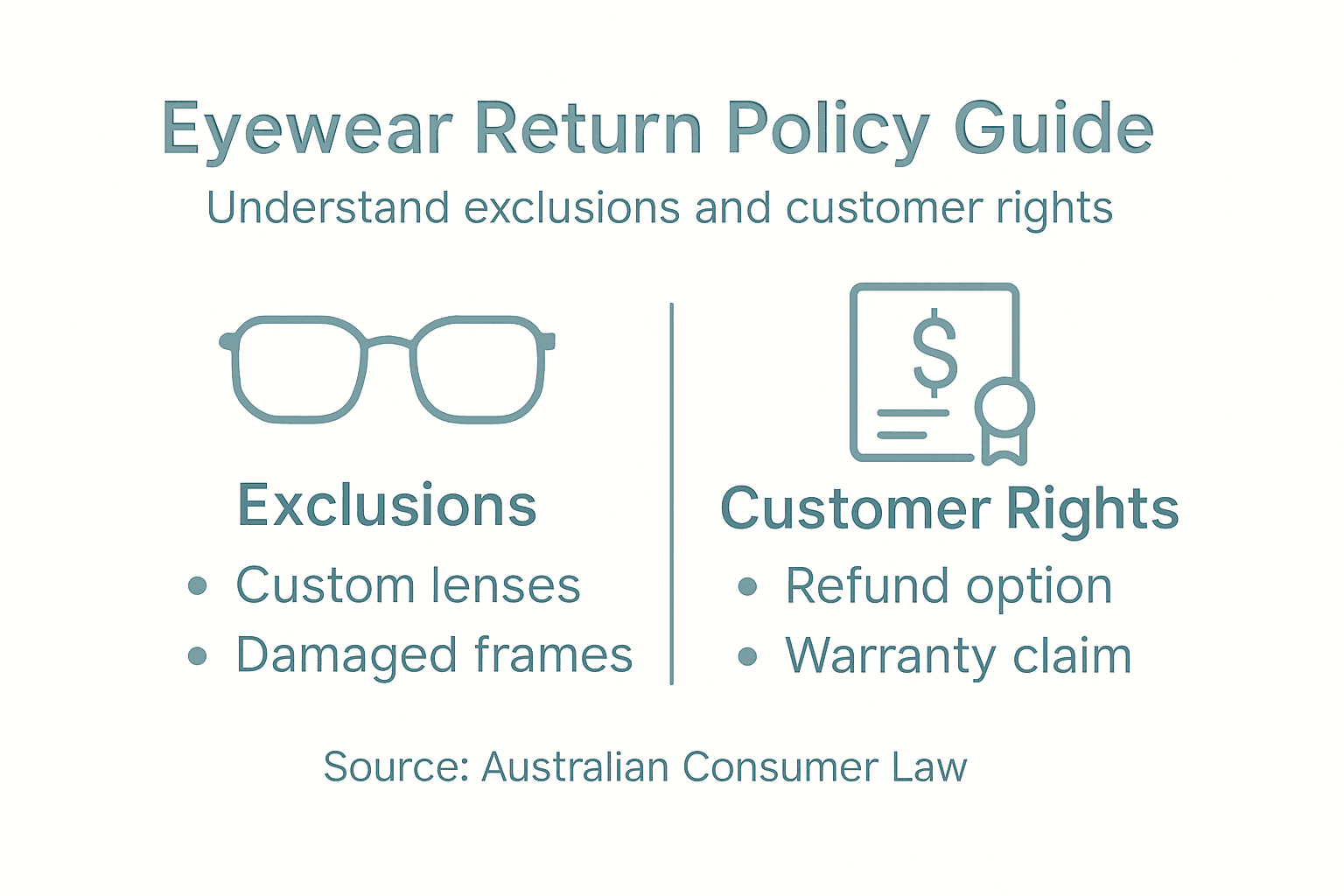 Infographic showing exclusions and customer rights