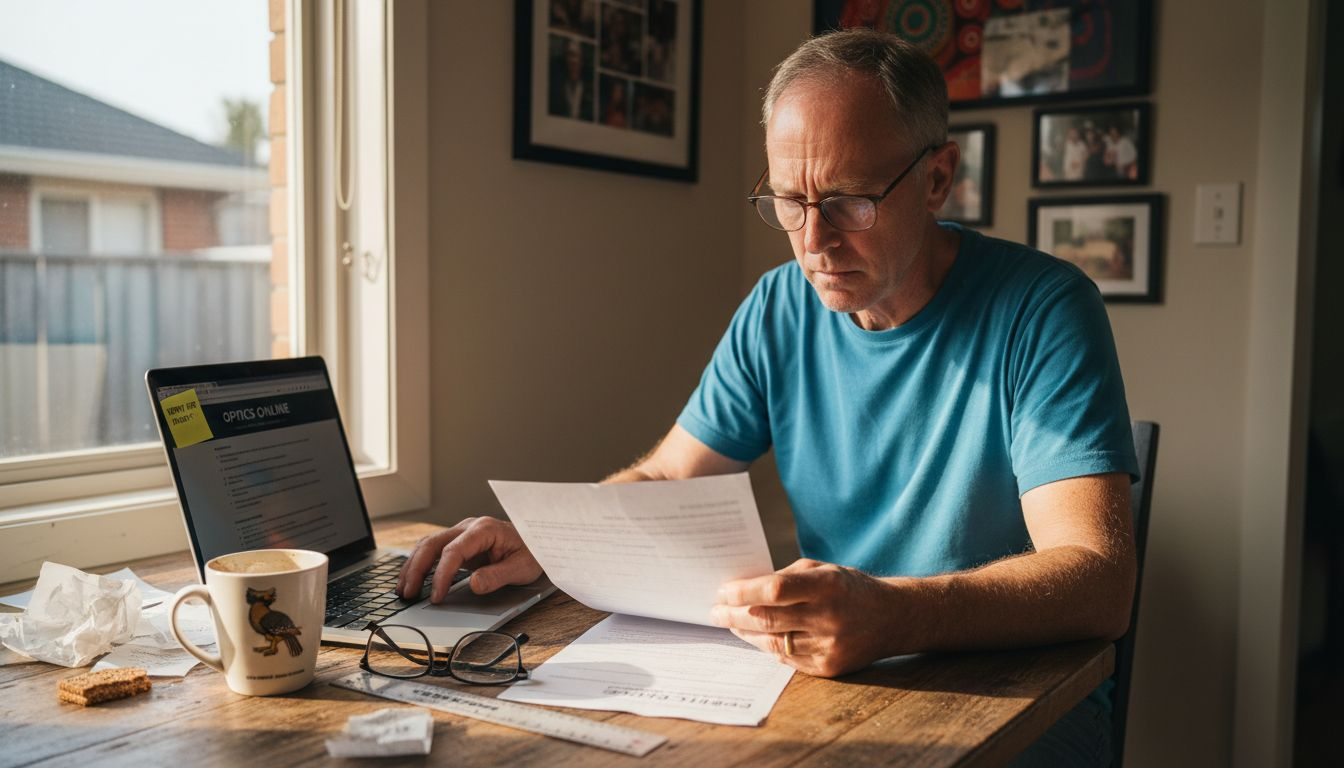 Man verifying details for glasses order