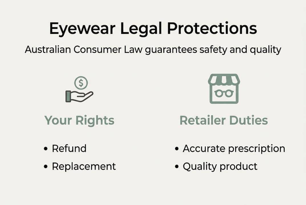 Infographic showing eyewear consumer rights