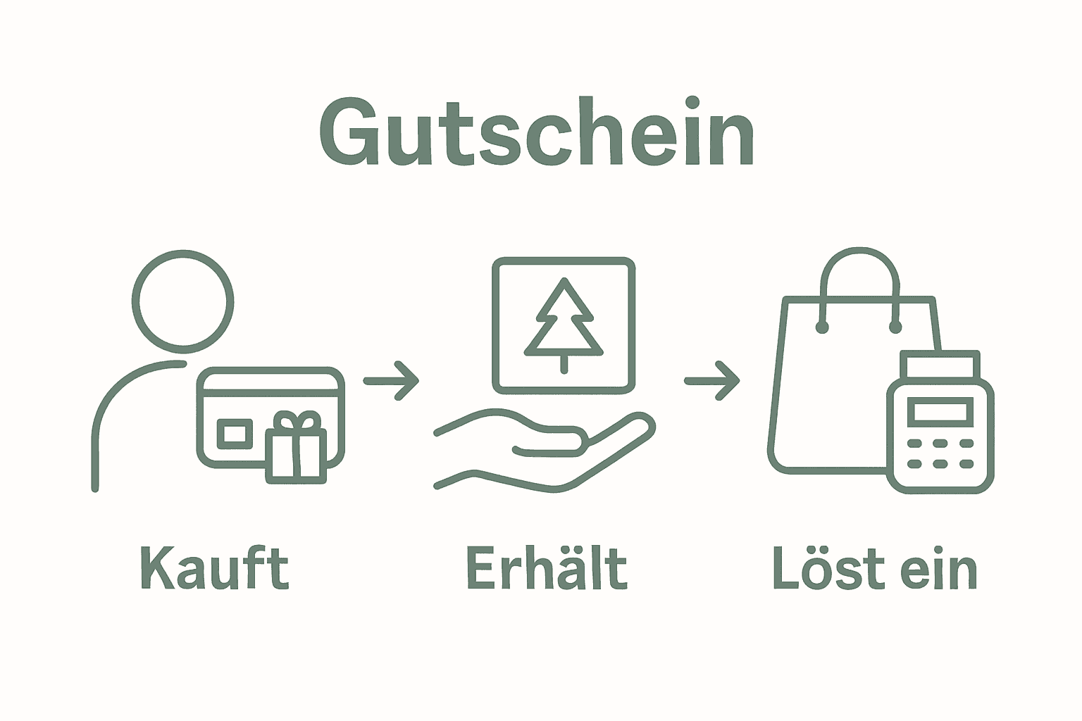Infographic visualizing Christmas voucher buying, receiving, and redeeming