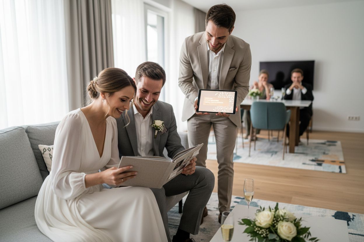 personalisierte Hochzeitsgeschenke Übergabe