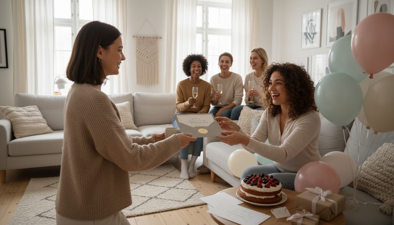 Geburtstag Gutschein Übergabe