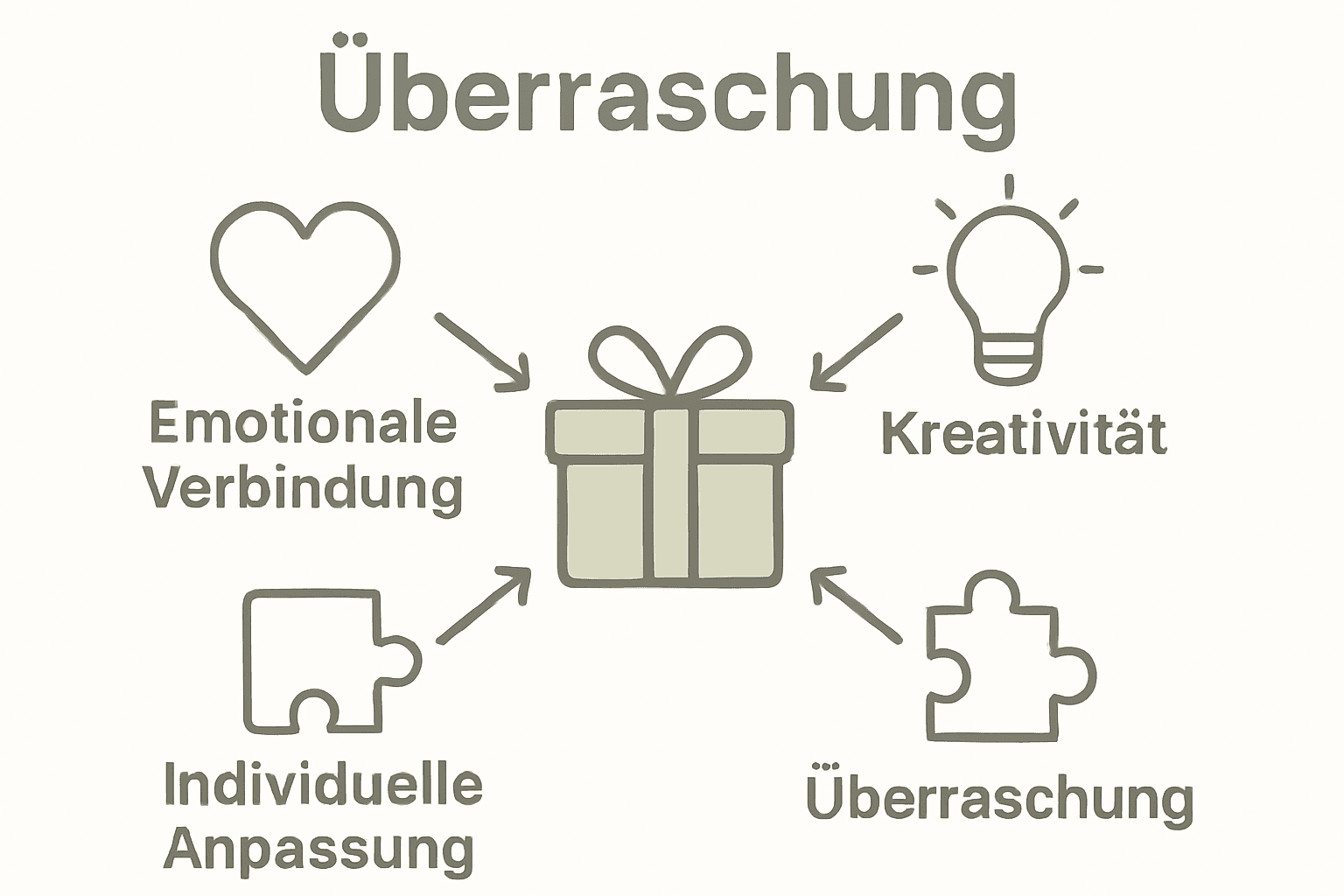 Infografik: Merkmale kreativer Geschenke auf einen Blick
