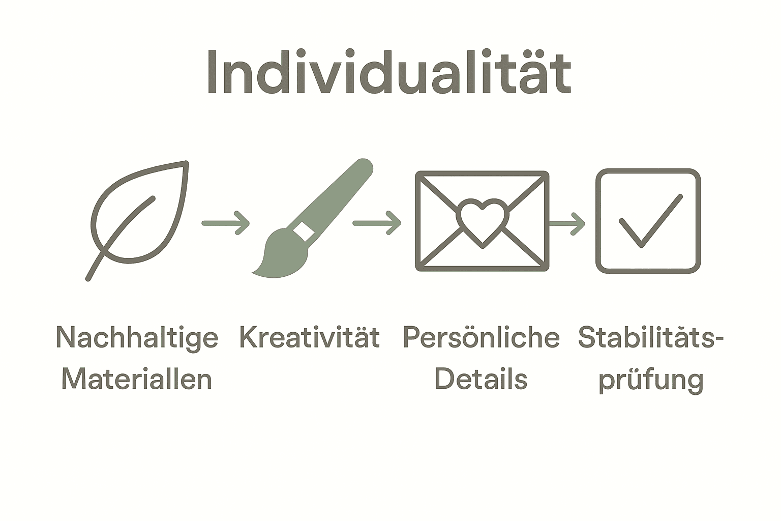 Infografik: Die vier Bastelschritte zur Hochzeitsbox