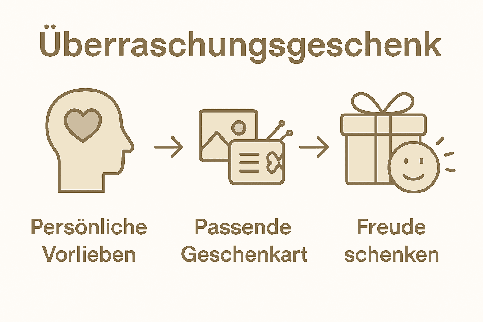 Infografik Auswahlprozess Überraschungsgeschenk