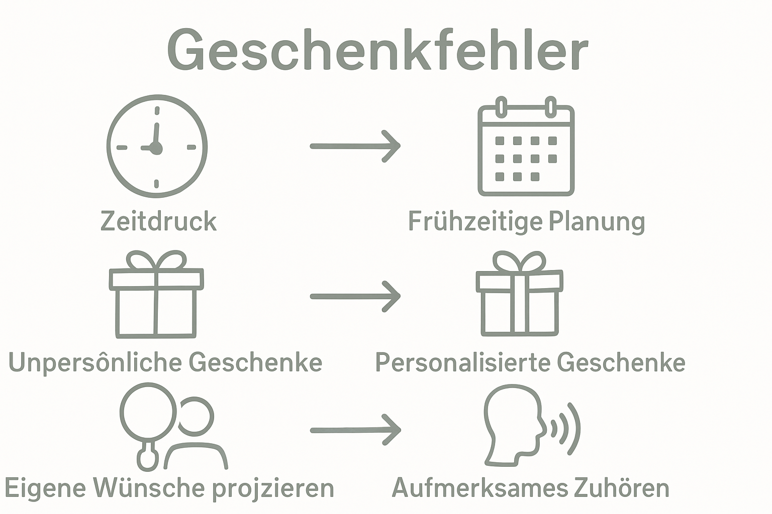 Infografik: Die häufigsten Fehler beim Schenken – und wie man es besser macht