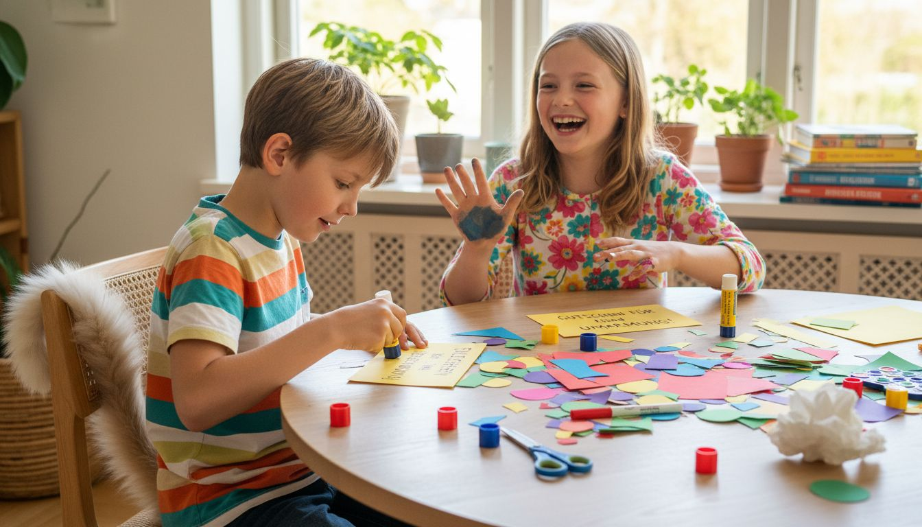Kinder gestalten fantasievolle Gutscheinvorlagen