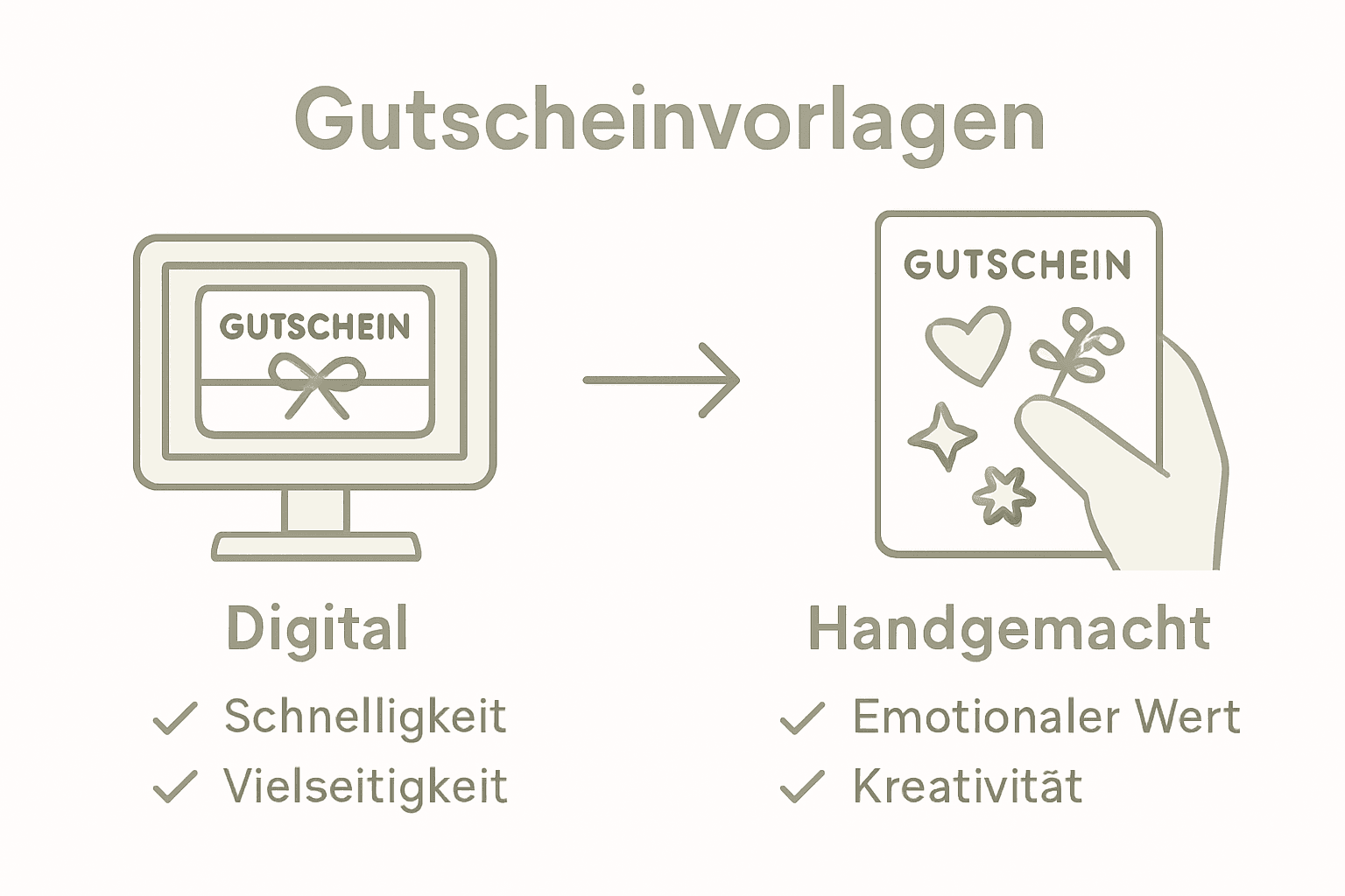 Infografik: Digitale Gutscheine vs. klassische Gutscheine