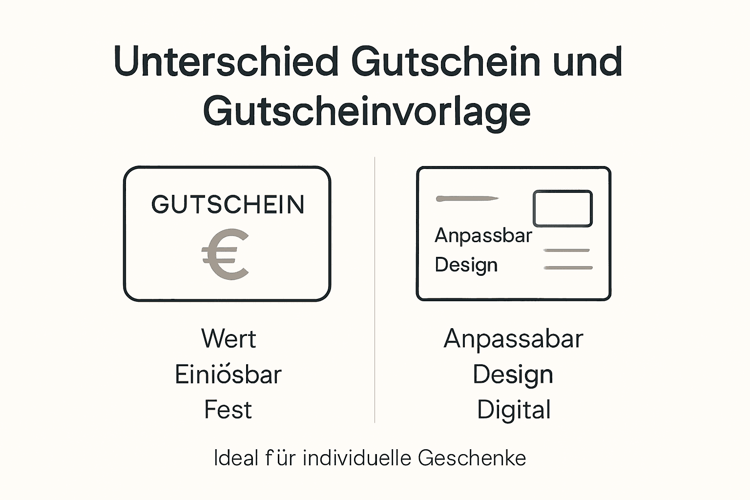 Infografik: Gutschein oder Vorlage – was passt besser?
