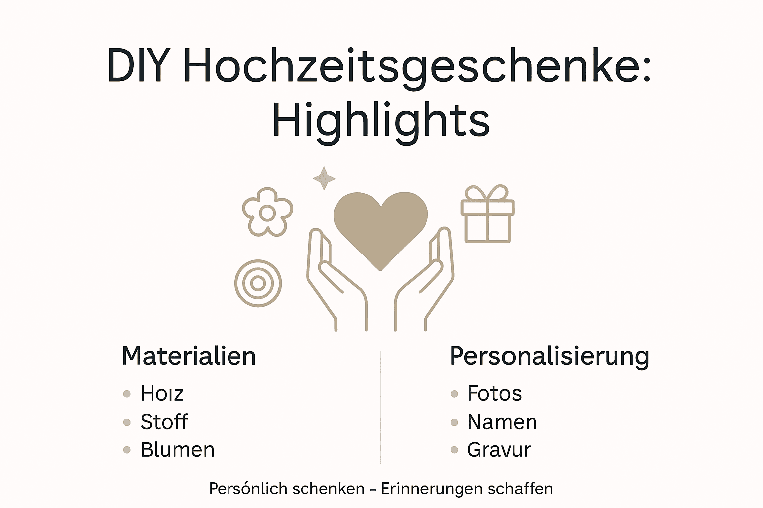 DIY-Hochzeitsgeschenke auf einen Blick – die große Infografik