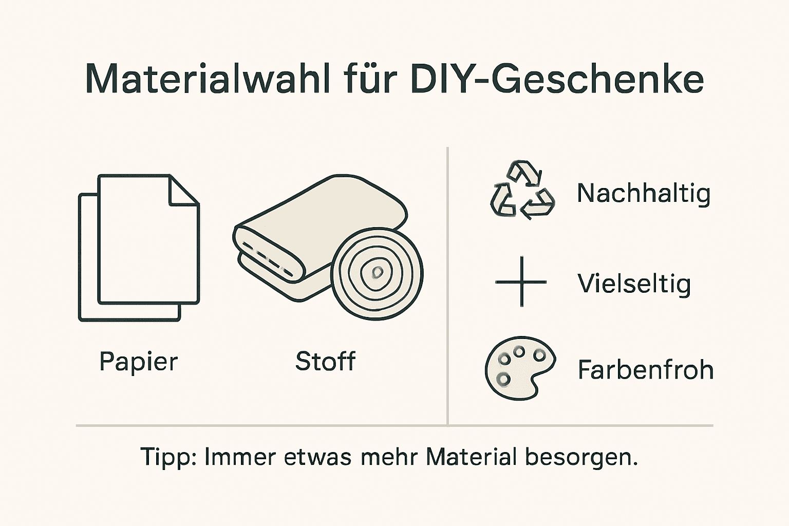 Infografik: Die besten Materialien für selbstgemachte Geschenke im Überblick